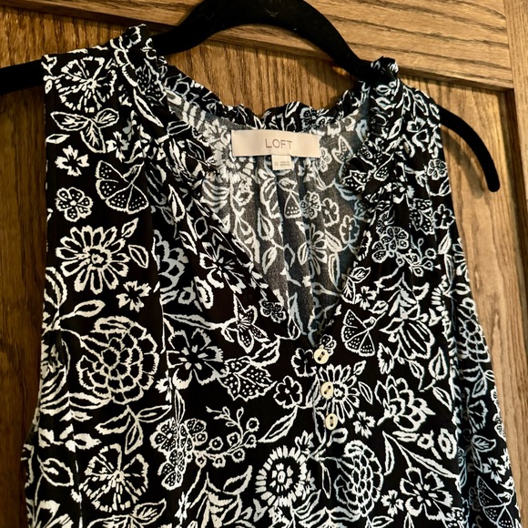 LOFT Ruffle Neck Shell - Picture 8 of 13